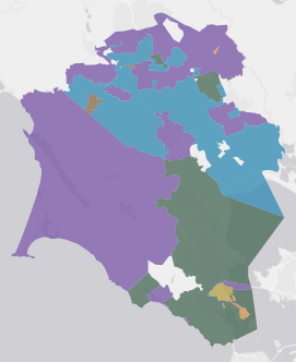 State Assembly District 12 results map