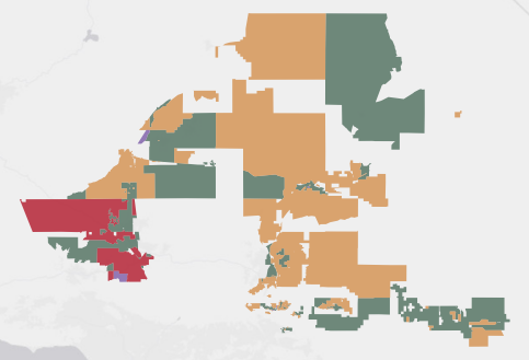 State Assembly District 34 results map