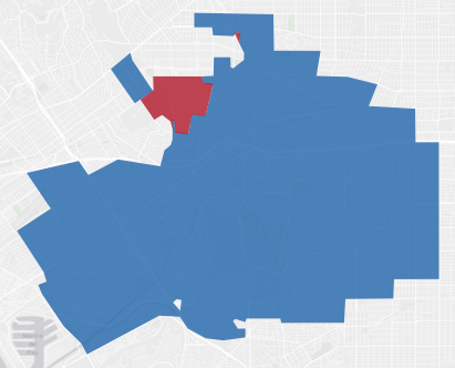 State Assembly District 55 results map
