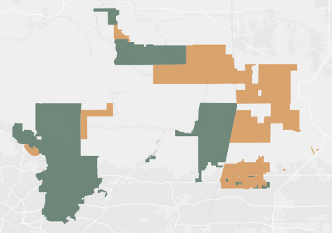 Congressional District 28 results map