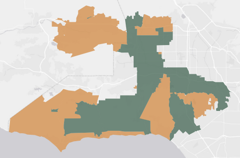 Congressional District 32 results map