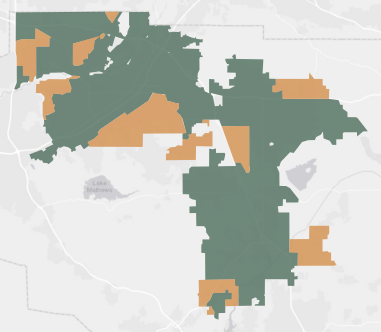 Congressional District 39 results map