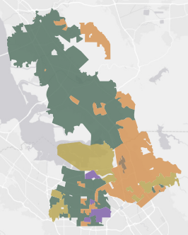 State Senate District 10 results map