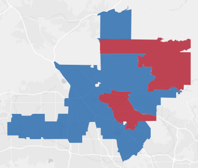 State Senate District 20 results map
