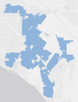 State Senate District 37 results map