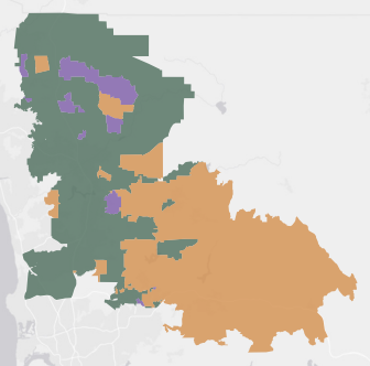 State Senate District 40 results map