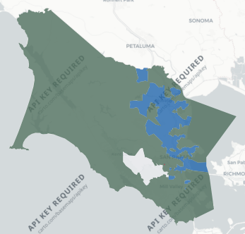 Marin County precinct map