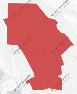 City of El Cerrito Measure C results map