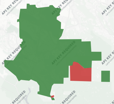 Moraga School District Measure I results map