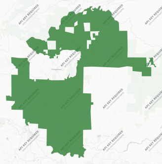 Georgetown Divide Library Zone of Benefit Measure C results map