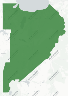 South Lake Tahoe Library Zone of Benefit Measure B results map