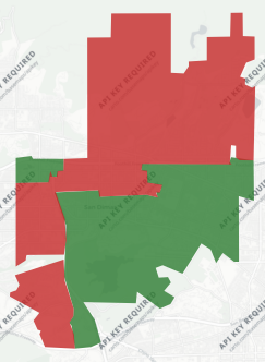 Bonita Unified School District Measure A results map