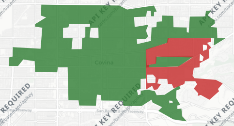 City of Covina Measure CC results map