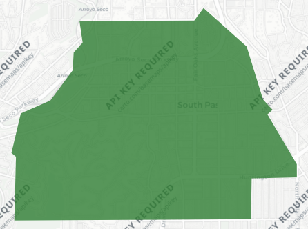 South Pasadena Unified School District Measure SP results map