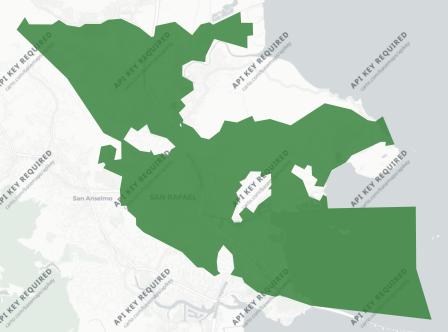 City of San Rafael Measure K results map