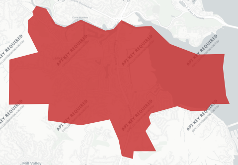 Larkspur-Corte Madera School District Measure D results map