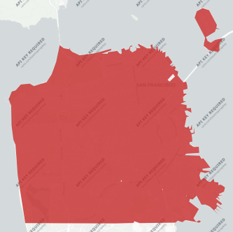 San Francisco City and County Measure A results map
