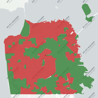 San Francisco City and County Measure D results map