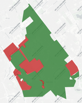 Franklin-McKinley School District Measure C results map
