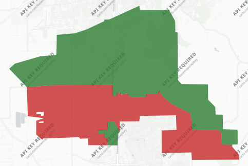 Bellevue Union School District Measure C results map